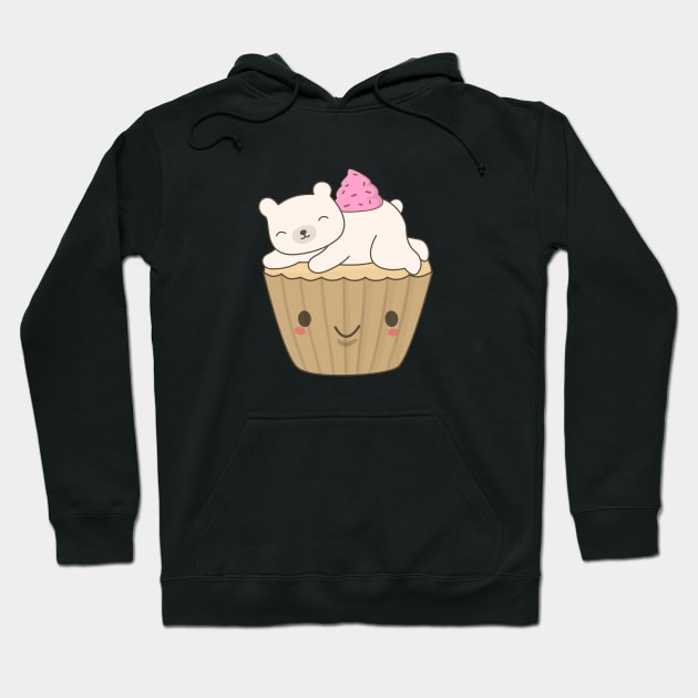 Cute Polar Bear Cupcake T-Shirt Hoodie by happinessinatee